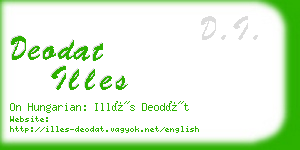deodat illes business card